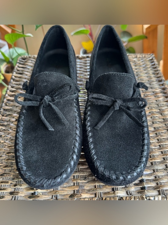 Madewell Shoes - Madewell The Meadow Whipstitched Driver Black Suede Leather‎ Loafer Women’s Sz 9